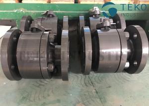 Best Forged Steel Flange End Worm Gear Operated Trunnion Ball Valve For Oil / Gas ANSI API6D wholesale