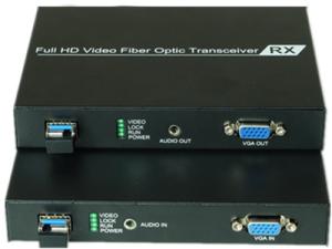 China VGA Fiber Optic Extender with SFP Optical Module 5km 1920 x 1080 Resolution on sale