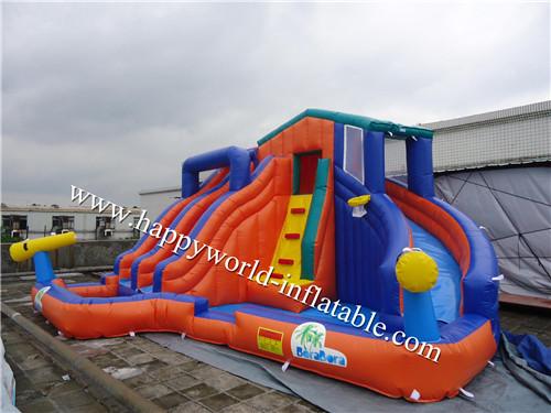 Cheap inflatable water slide pool , jumping castles inflatable water slide for sale