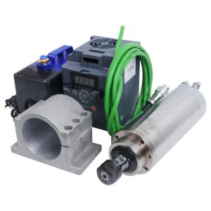 China Water Cooled 2.2kw 220V Spindle and VFD Inverter for High Speed CNC Router Efficiency on sale
