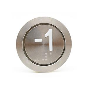 35.6mm Size Elevator Round Call  Elevator Push Button with Braille
