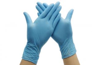 Best Slip Resistant blue disposable gloves , Sterile Nitrile Gloves Flexible operation wholesale