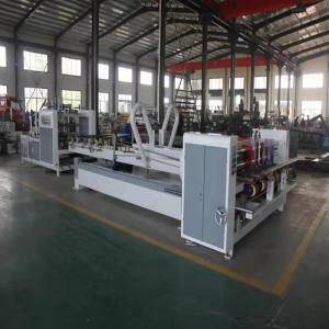 China PLC Corrugated Carton Box Machine 180m Per Min Auto Folder Gluing Machine on sale