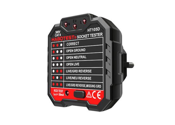 Cheap HT105D Electrical EU Plug Socket Tester 48V - 250V Circuit Breaker Finders Voltage Detector for sale