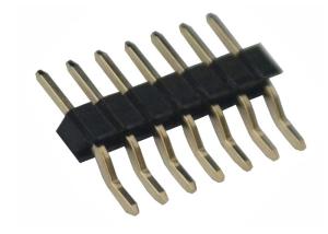 Best Square Single Row 7 Pin Header Black 2.54 Pitch Connector Horizontal Type wholesale