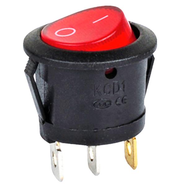 Cheap Car Dash Boat Rocker Switch 3 Pin T85 Round Illuminated With Red Green Blue Led Light for sale