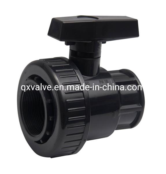 Cheap Sample Plastic Drawing Blue Handle True Double Union Ball Valve for Normal Temperature for sale