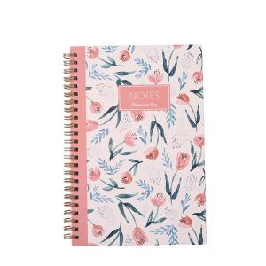 China pocket size Thick Spiral Bound Notebook 105mm Length Flower Printed on sale