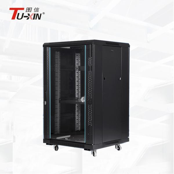 Cheap Half Height Computer Server Rack , Floor Standing Server Rack Enclosure Good Heat Dissipation for sale