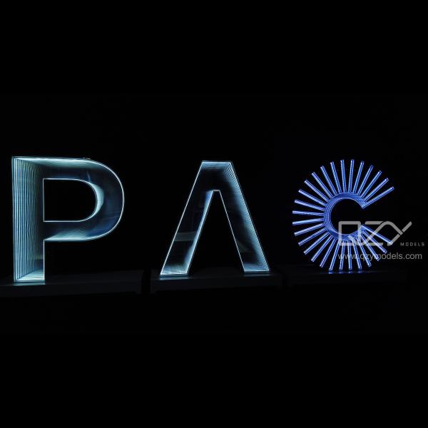 Cheap Logo Signage Model with Light - PHD  1:25 Shanghai Landscape Design Model for sale