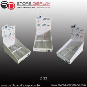 China PDQ tabletop cardboard display showbox with 4 grids on sale