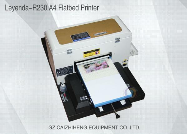 Cheap A4 Inkjet Small Format UV Flatbed Printer Curable Desktop For Soft Material for sale