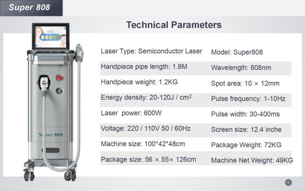 Cheap Salon 808nm Diode Laser Hair Removal Machine With Efficient Skin Cooling System for sale