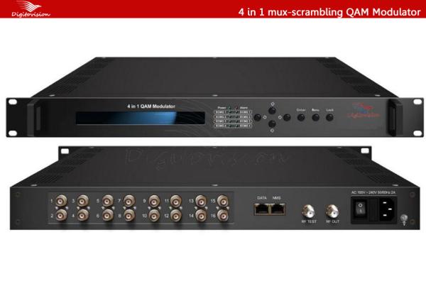 Cheap 4 in 1 mux-scrambling QAM Modulator for sale