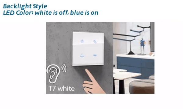 Cheap Glass Panel Tuya Zigbee Smart Switch Touch Screen Light / Scene Switch for sale