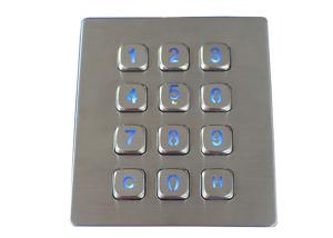 Best Rugged Backlit 12 Keys Koisk Metal Keypad Dot Matrix Interface For Access Control System wholesale