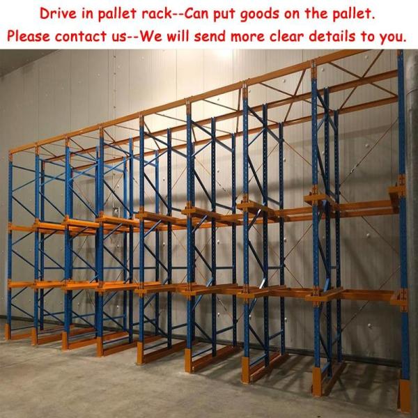Cheap SKU Drive In Pallet Rack 8000kg Drive Through Racking Cold Roll for sale