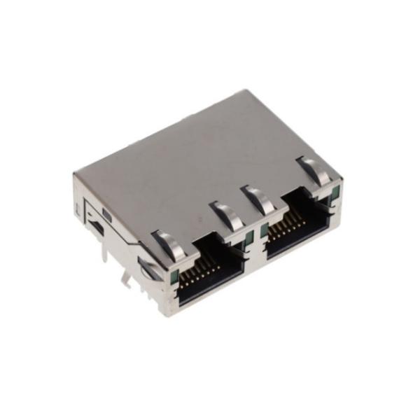 Cheap RJSBE5381C4 Connectors RJ45 RA Shielded Ethernet Connectors With LEDs for sale