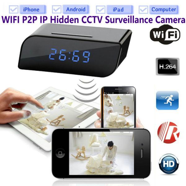 Cheap T8S 720P Alarm Clock WIFI P2P IP Spy Hidden Camera Home Security CCTV Surveillance DVR with Android/iOS App Control for sale