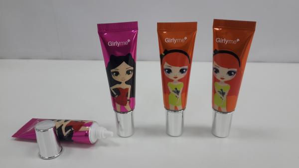 Cheap 10g Eye Cream Packaging shiny CAL Cosmetic Tube With long shoulder,colorful printing diameter 19mm for sale