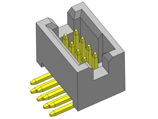 Cheap Electronics Box Header Connector 1.27mm Dual Row R/A Dip Type for sale