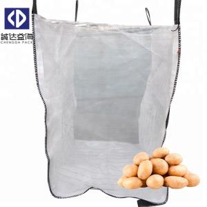 Big Breathable Mesh FIBC Bulk Bags Open Top Closed Bottom For Onion / Potato