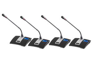 4 Channel Gooseneck UHF Wireless Microphone System Multi-Function for Education