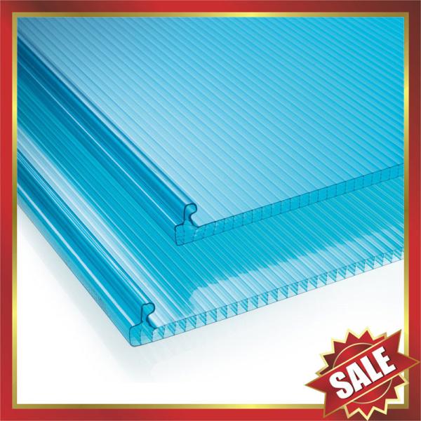 Cheap U lock hollow pc sheet,locking structure multi wall sheet,U lock polycarbonate sheet,locking pc sheet for building cover for sale