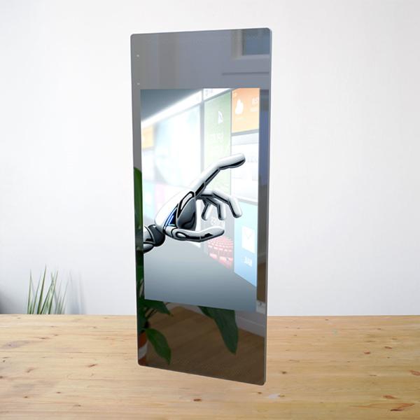 Cheap RJ45 USB 700cd/M2 Smart GYM Mirror Anti Fingerprint Custom Multi Touch Screen 43'' for sale