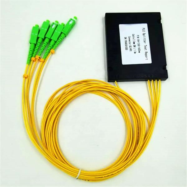 Cheap ABS Box FTTX Splitter Custom Length , Yellow 1*8/1*16 Type SC APC Splitter for sale