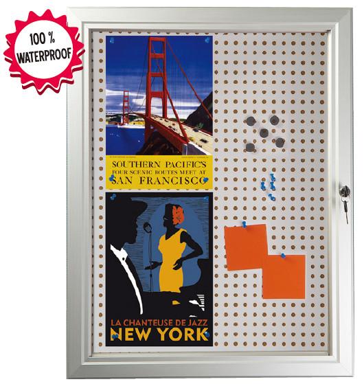 Cheap Magnetic A1 Enclosed Cork Board With Aluminum Frame for sale