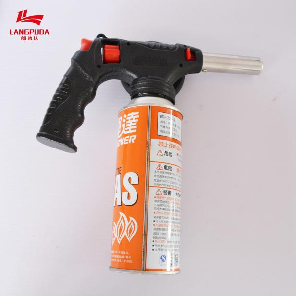 Cheap Metal Portable Camping 22cm Butane Gas Torch Lighter for sale