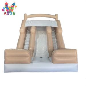 China Inflatable Slides Double Lane Slide Pastel Color Slide cheap price on sale