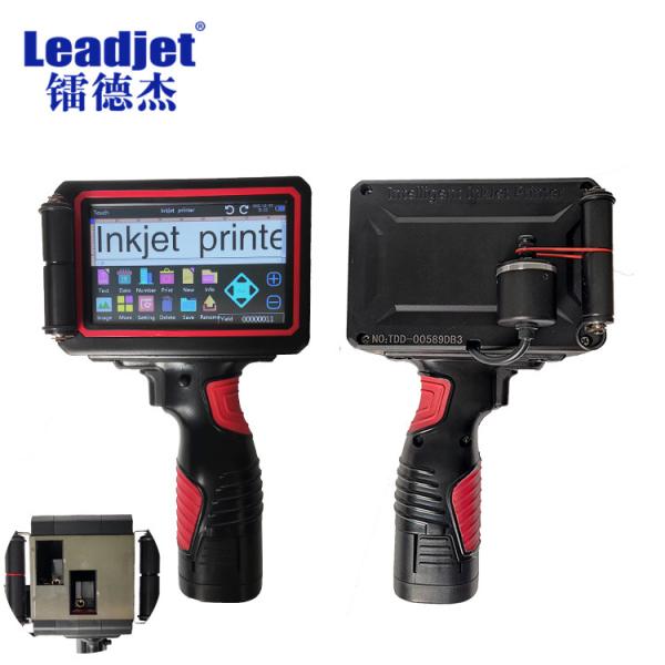 Cheap Double Head Portable Inkjet Marking Machine , Handheld Coding Machine 45cc Volume for sale
