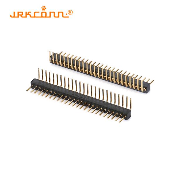 Cheap Right Angle Gold Plating 1.27 Mm Pitch Header Male Pin Header Single Row Header Connector for sale