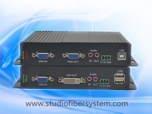 Best Uncompressed 1080P vga kvm to fiber extender with local vga loopout and external analog audio wholesale