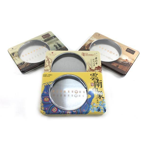 Cheap Custom printed window tea tin box for sale
