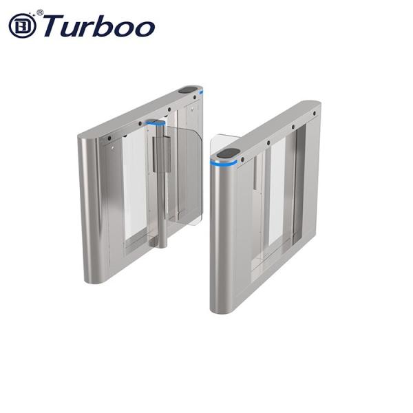 Cheap Fast Access Control Speed Gate Turnstile Swing Barrier Gate With LED Strip Bar for sale
