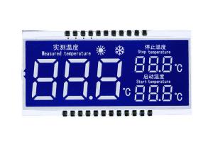 2.8 V HTN LCD Display Panel Custom Seven Segment High Contrast White LED