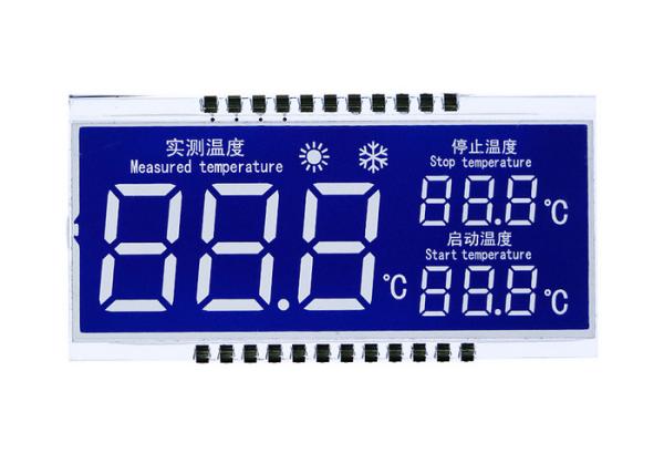 Cheap 2.8 V HTN LCD Display Panel Custom Seven Segment High Contrast White LED for sale