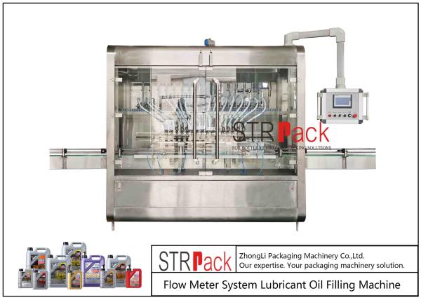 Cheap 7L Lubricant Oil Filling Machine Flow Meter System 1800 BPH for sale