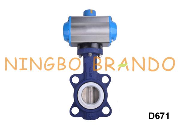 Cheap 2'' DN50 Cast Iron Wafer Butterfly Valve With Pneumatic Actuator for sale