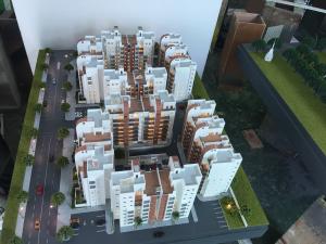 Small Size Architectural Scale Models , LED Light Commercial Building 3D Model