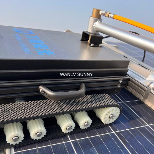 Cheap Water-Fed Solar Panel Cleaning Machine Robot with 30-Day Return Policy 1190*970*350mm for sale