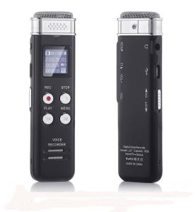 8GB Digital Audio Voice Sound Activated Recorder Dictaphone with MP3 Player / Auto Saving File Every 5 Seconds