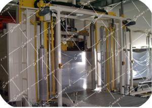 Chaint Pallet Wrapping Machine Electric Driven With PLC Based Control System
