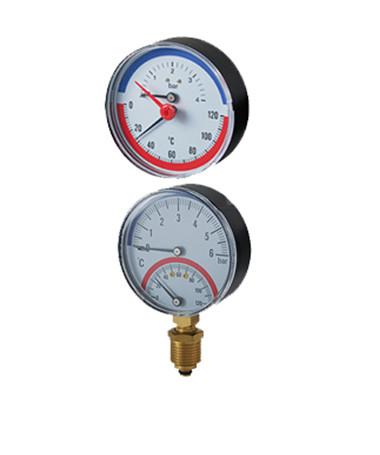 Cheap 63mm Gas Manometer Thermometer 1/8" Accuracy Class2.5 Two Using for sale