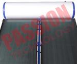Vertical Type Thermal Solar Water Heater For Pool Black Chrome Coating