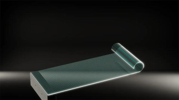 Cheap Ultra-Thin 3.9mm Design High Transparency LED Film Screen 85% Light Transmittance 5000nits Brightness for sale