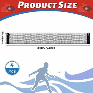 Adjustable Portable Ping Pong Net 15cm Height 2.8m Width Black Color